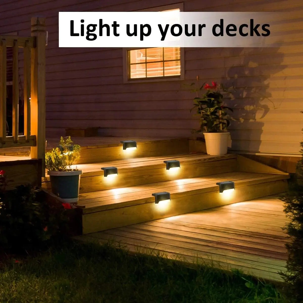 Solar Deck & Step Lights — 8 Pack
