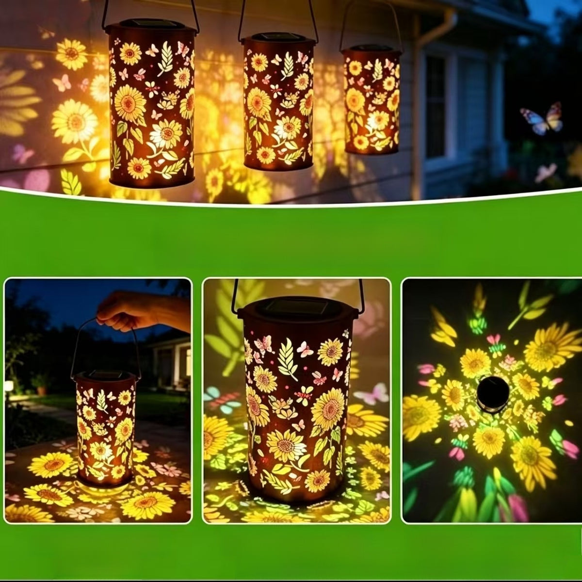 Solar Sunflower Garden Lights