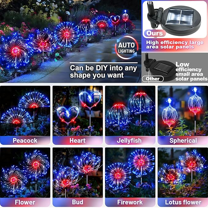 Solar Starburst Firework Lights