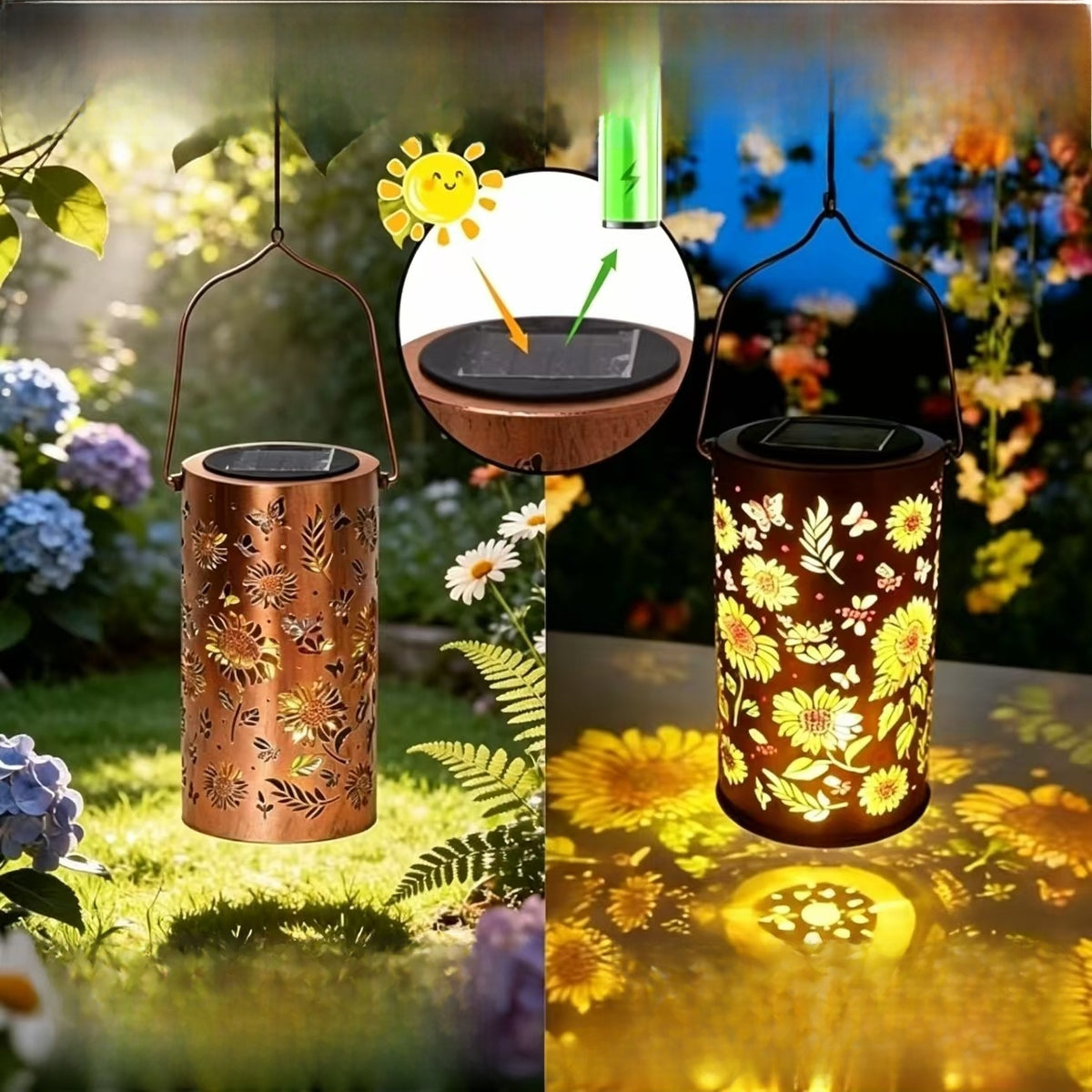 Solar Sunflower Lights