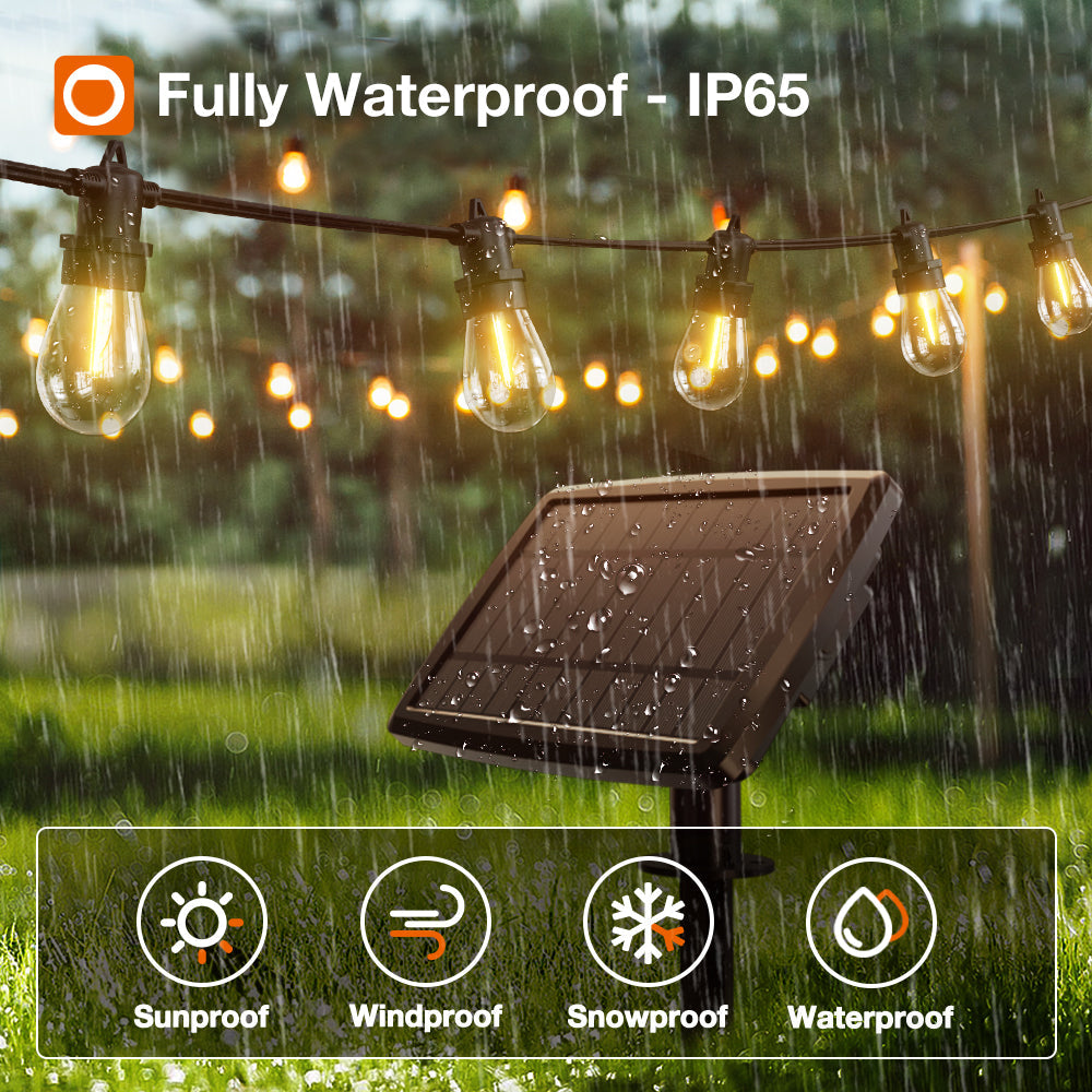 Solar Edison Patio String Lights
